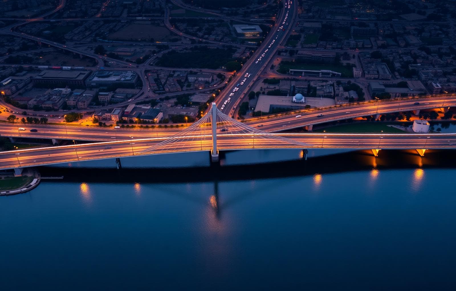 Cairo bridge at dawn